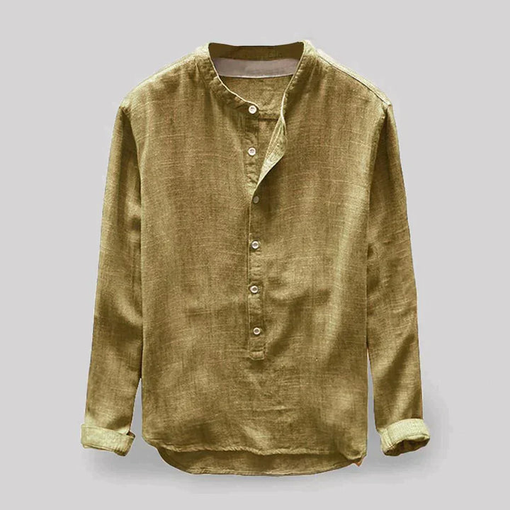 Heartwell | Herren Klassische Henley Hemd | Langarm