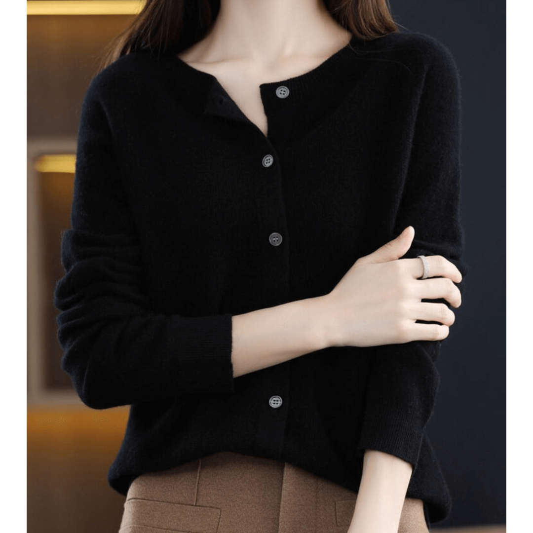 Damen Weicher Button Down Strickjacke | Warm