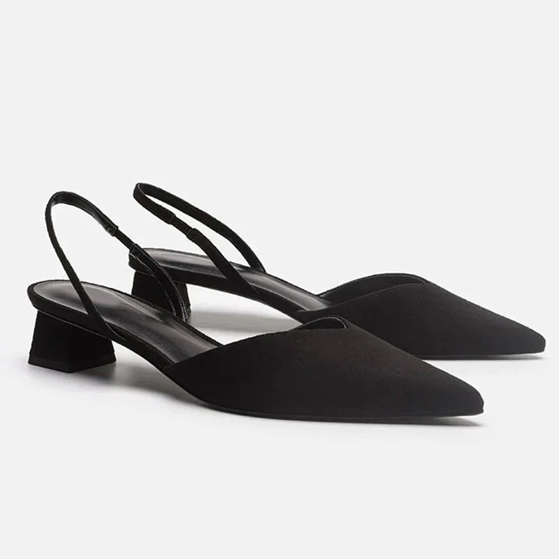 Elegante Damensandalen Mit Geschlossener Spitze | Niedriger Absatz