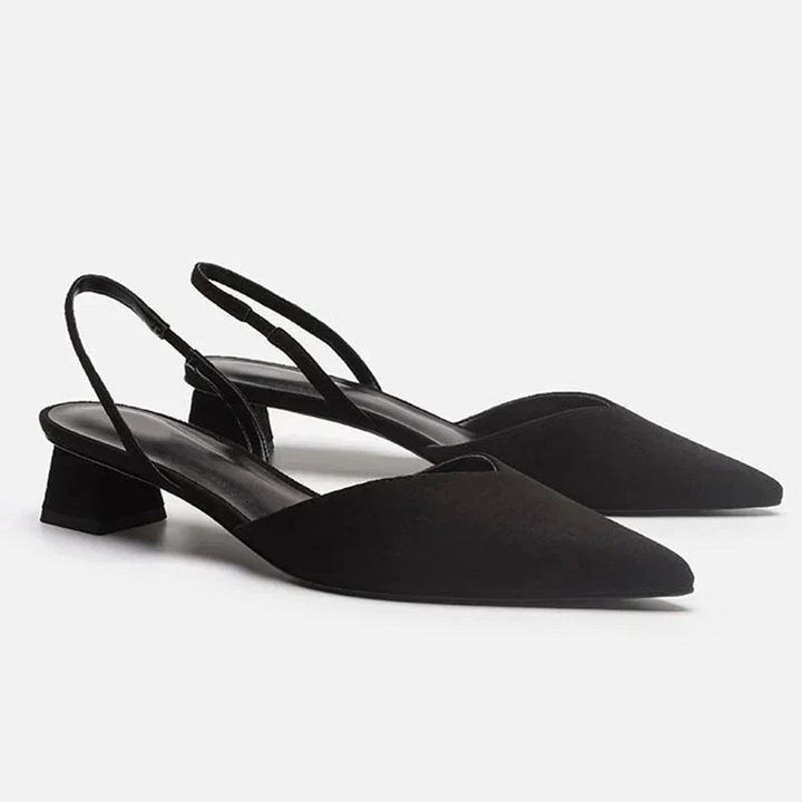 Elegante Damensandalen Mit Geschlossener Spitze | Niedriger Absatz