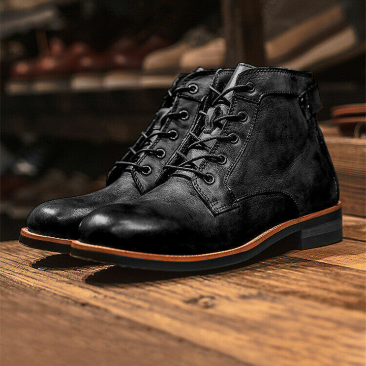 Hugh | Herren Retro Schnürstiefel | Vintage