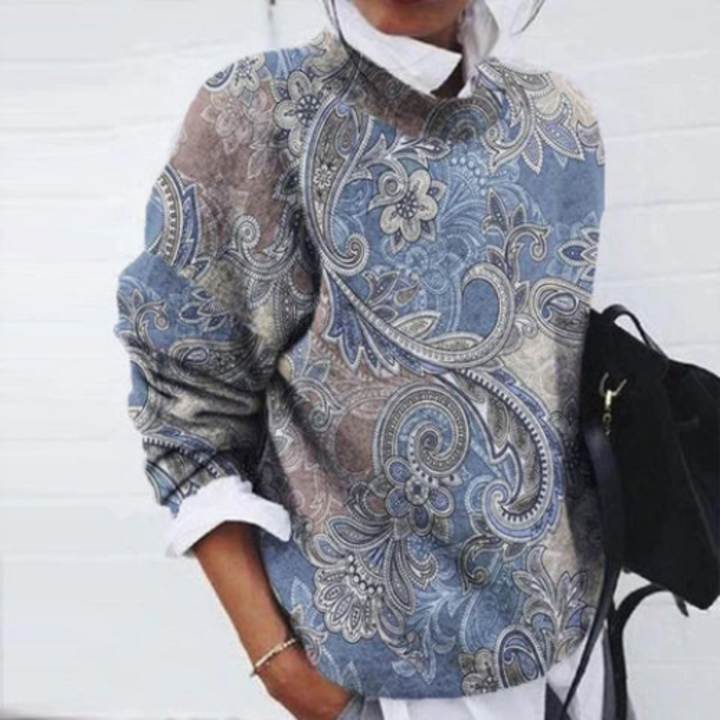 Damen Blumen Lässiger Pullover | Warme