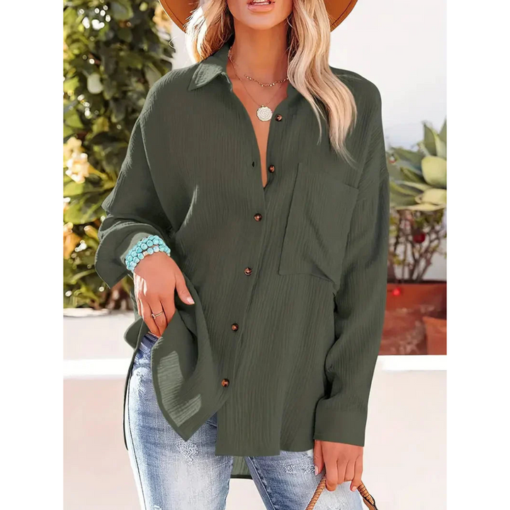 Langärmliges Freizeithemd Für Damen | Button Down