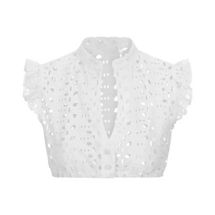 Kurzärmlige Bluse Mit Rüschen Für Damen | Traditionell