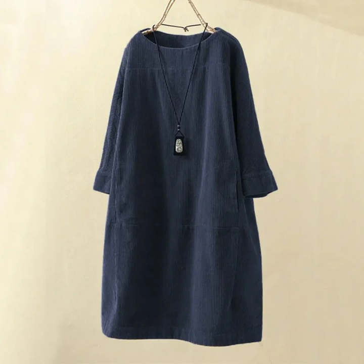 Damen Lässiges Warmes Winter Kleid | Midi
