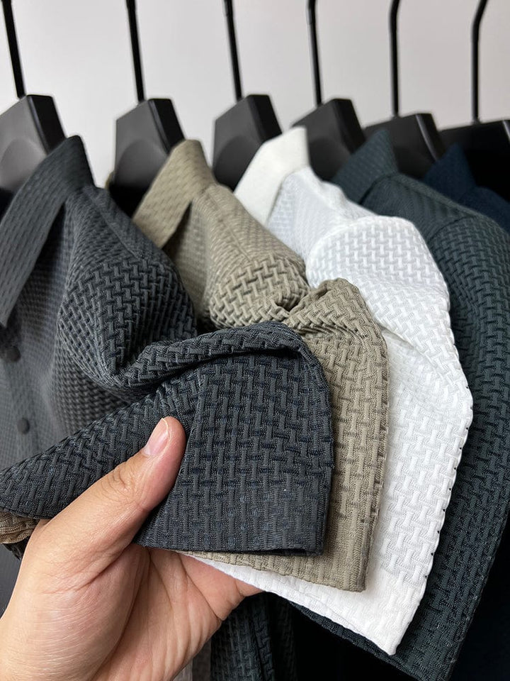 Strukturiertes Kurzärmliges Poloshirt Für Herren | Lässig