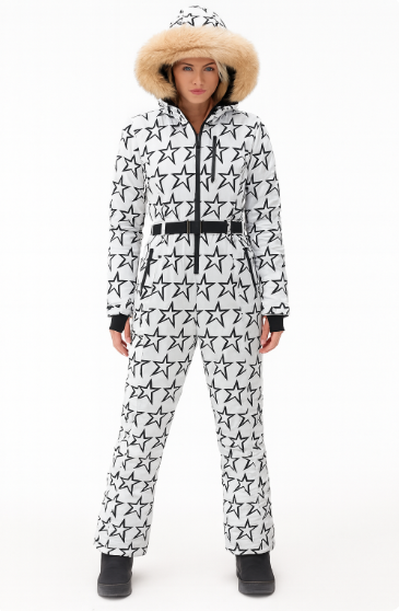 Einteiliger Skianzug für Damen | Wintersportbekleidung