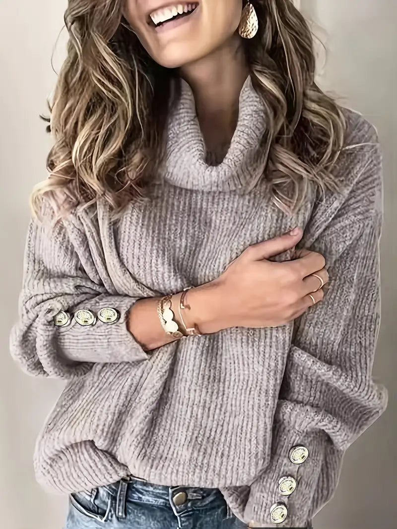 Iya | Damen Rollkragen Pullover | Warme