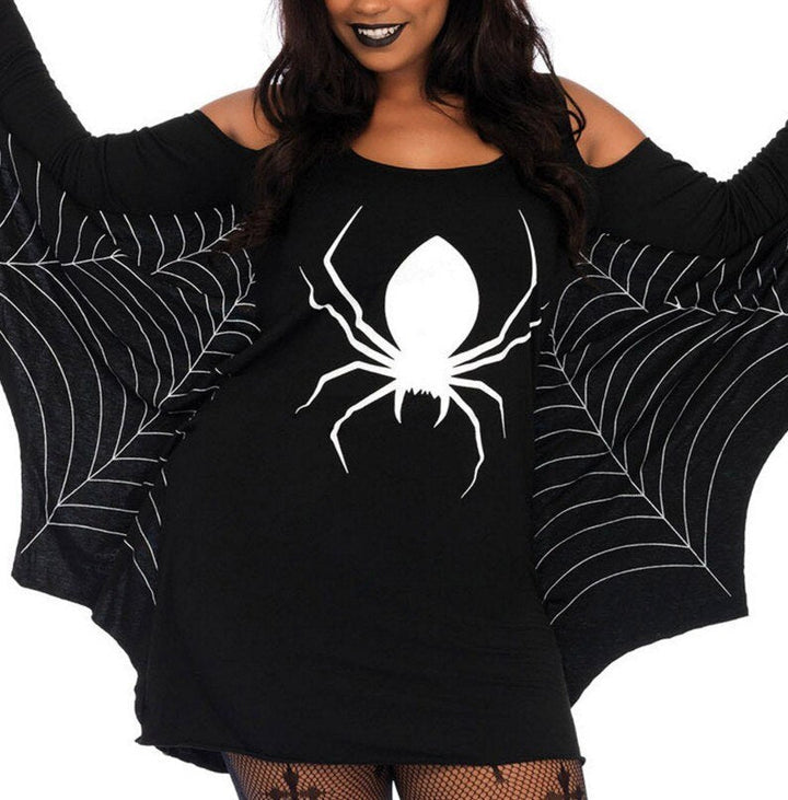 Spinnen Druck Halloween Kostum Kleid | Mini