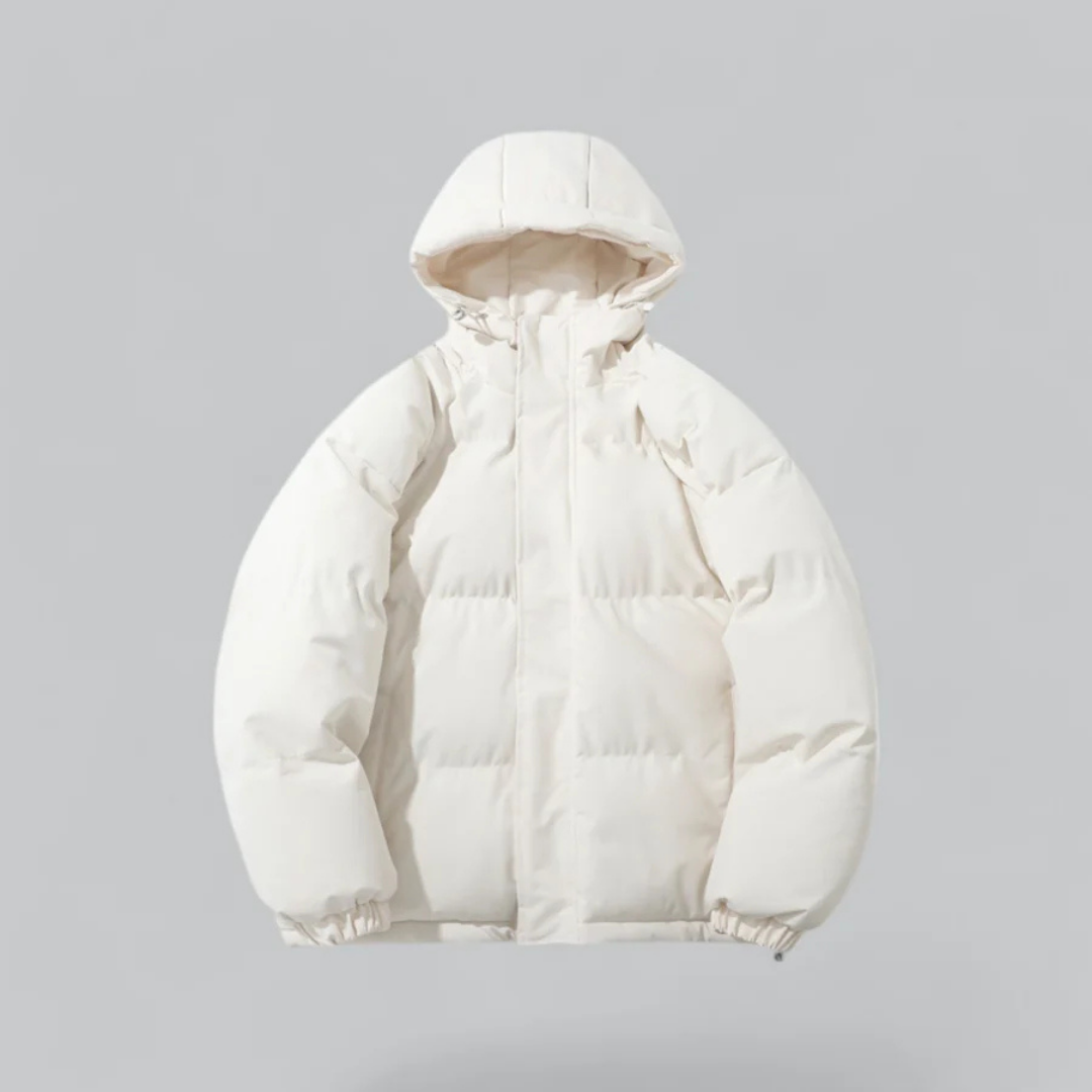 Unisex Winter Klassische Daunen Reißverschluss Jacke | Kapuzen
