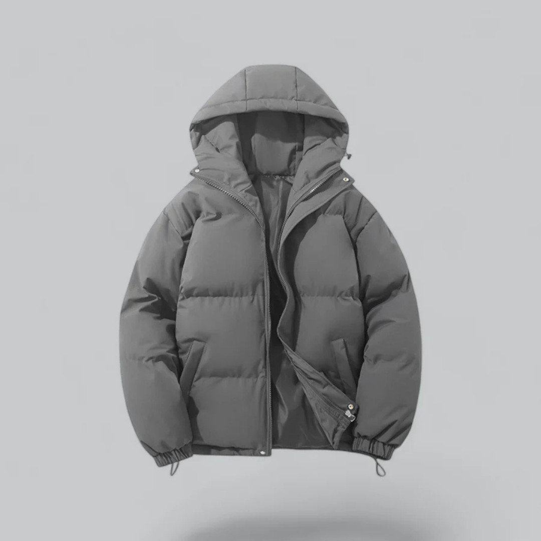Unisex Winter Klassische Daunen Reißverschluss Jacke | Kapuzen