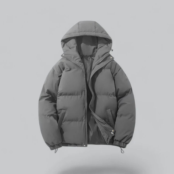 Unisex Winter Klassische Daunen Reißverschluss Jacke | Kapuzen