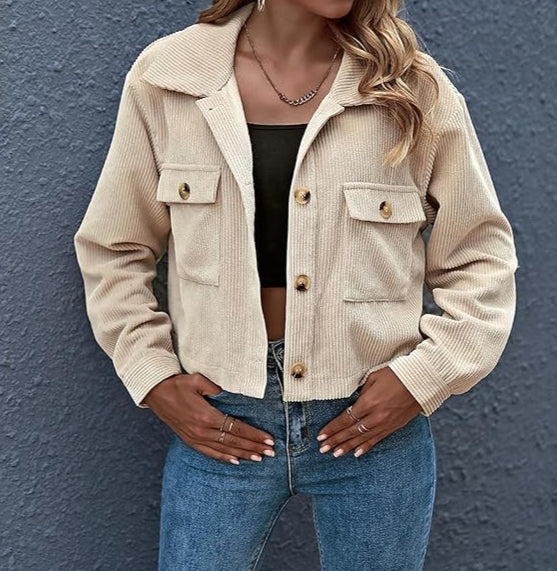 Damen Lassig Übergangsjacke | Knopfverschluss