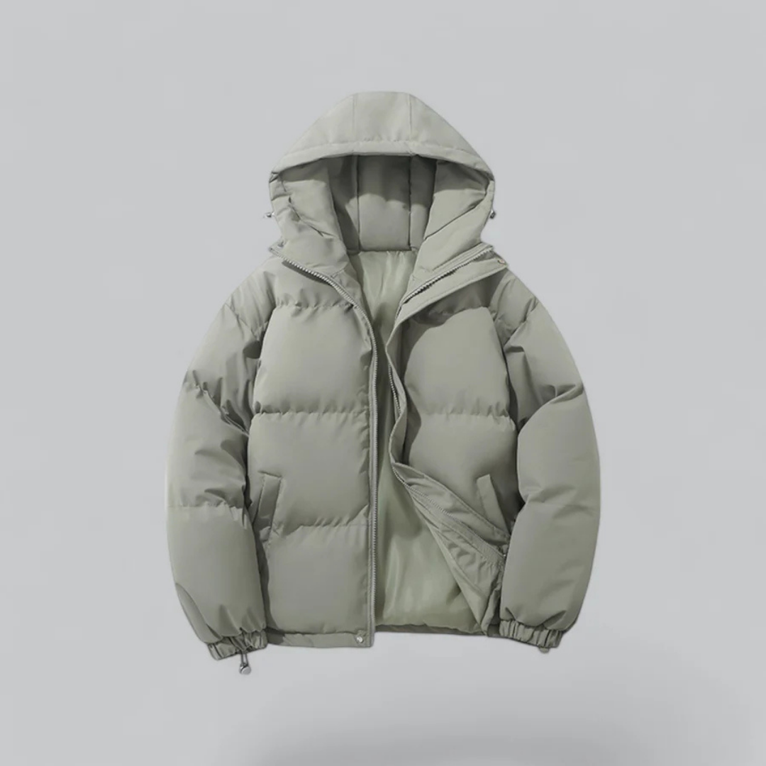 Unisex Winter Klassische Daunen Reißverschluss Jacke | Kapuzen