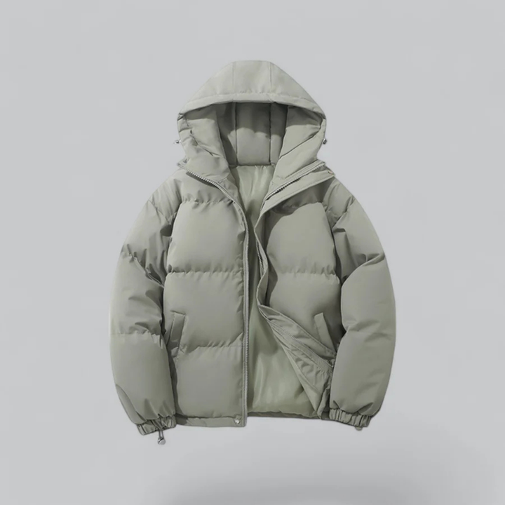 Unisex Winter Klassische Daunen Reißverschluss Jacke | Kapuzen