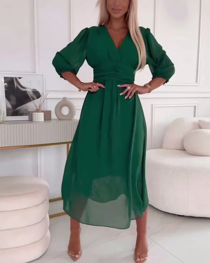 Schickes Damen Sommerkleid | Puffärmel