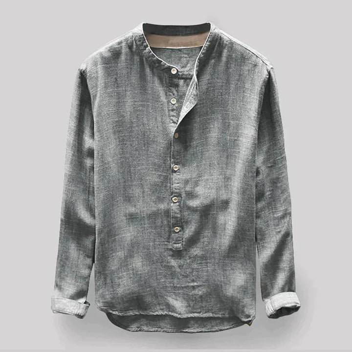 Heartwell | Herren Klassische Henley Hemd | Langarm