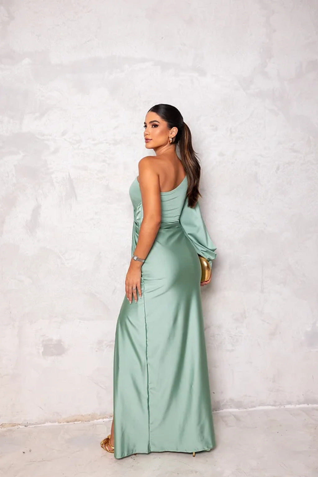 Elegantes Abendkleid Mit Einer Schulter Für Damen