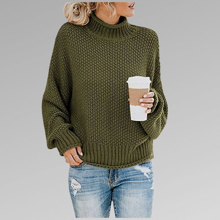 Gemütlicher Damen Strickpullover | Rollkragen
