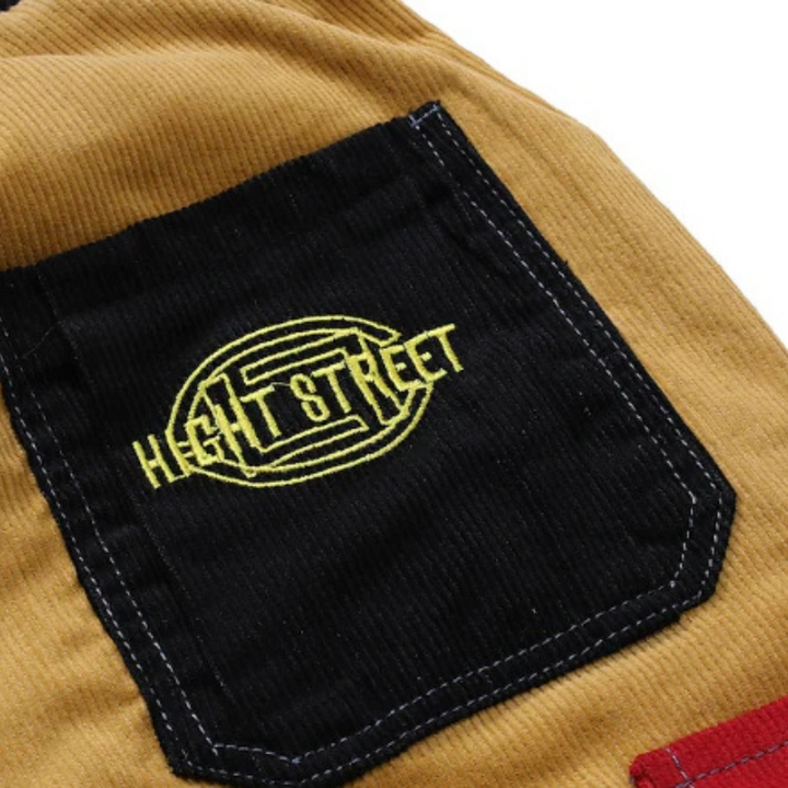 Mehrfarbige Cargohose Aus Cord Für Herren | Kordelzug