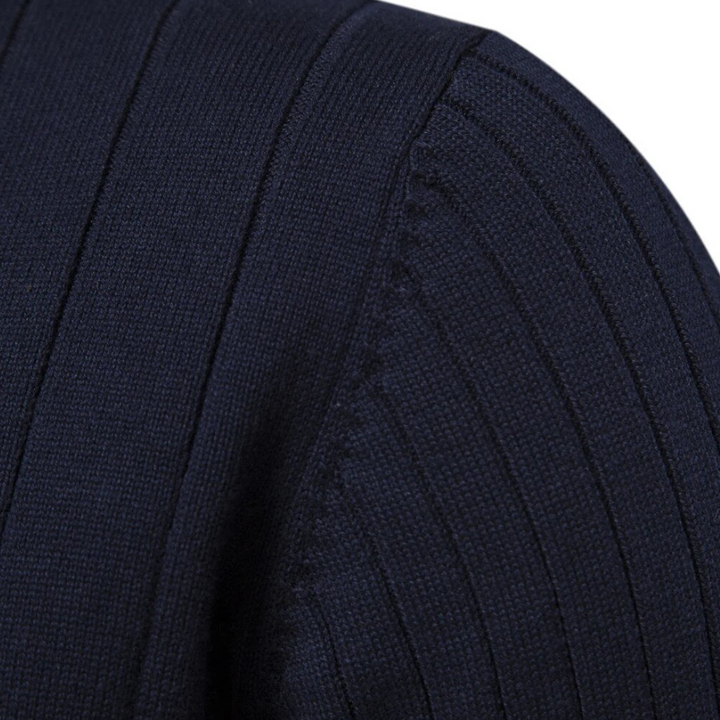 Herren Halber Reißverschluss Strick Pullover | Langarm