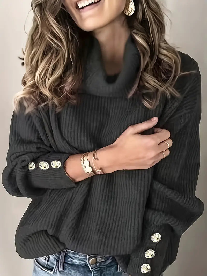 Iya | Damen Rollkragen Pullover | Warme