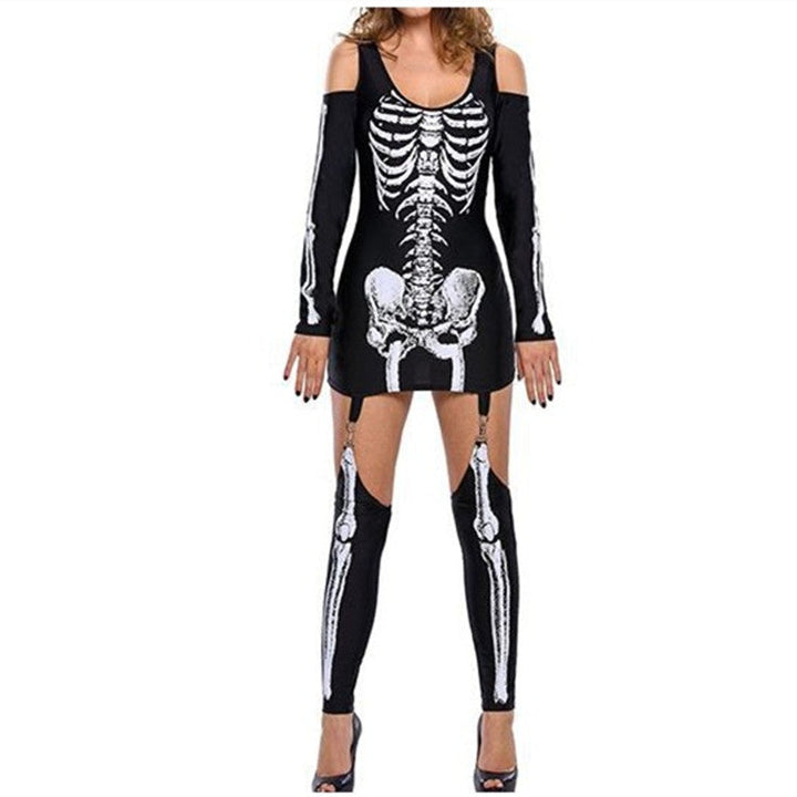 Skelett Druck Halloween Kostum