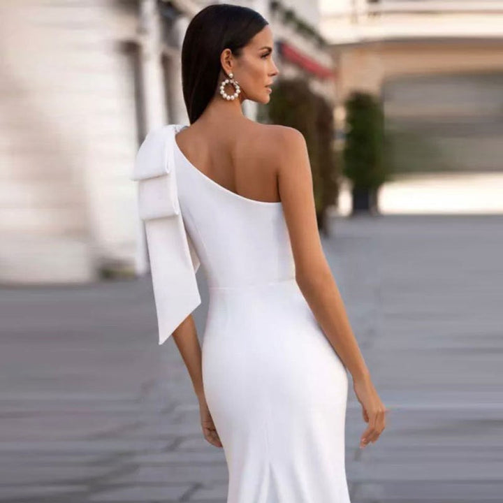 Eine Schulter Meerjungfrauenkleid | Maxi