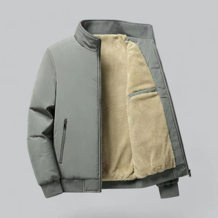 Herren Gemütliche Stylische Bomber Warme Jacke | Versteckte Tasche