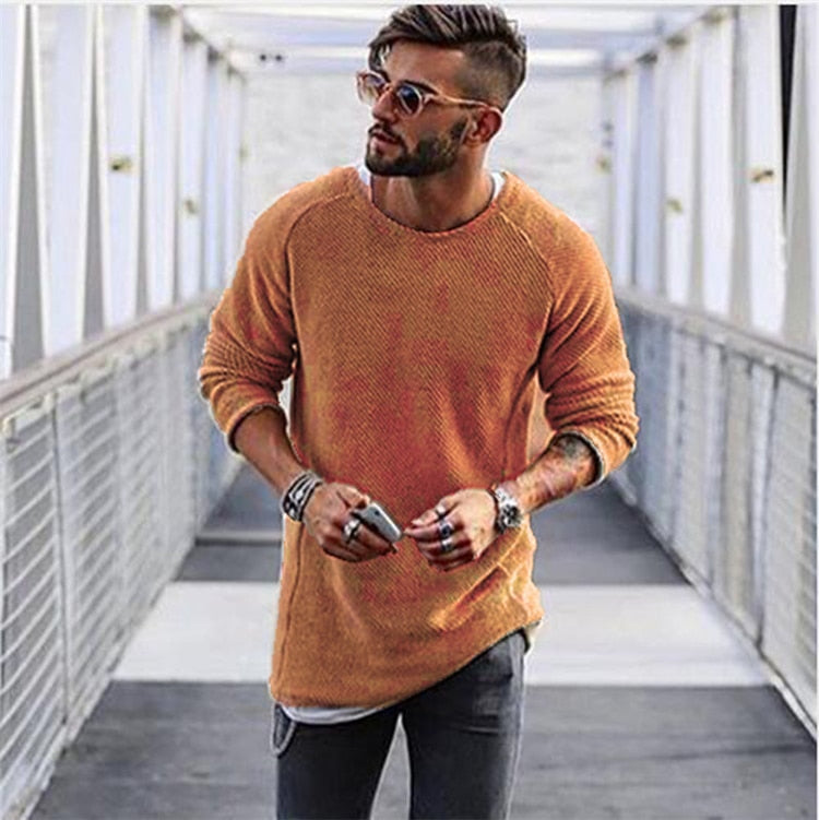 Langärmliger Strickpullover Für Herren | Warm