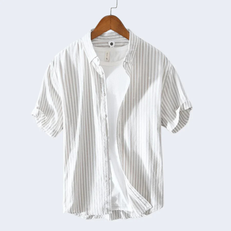 Kurzärmliges Button Down Hemd Für Herren | Streifen