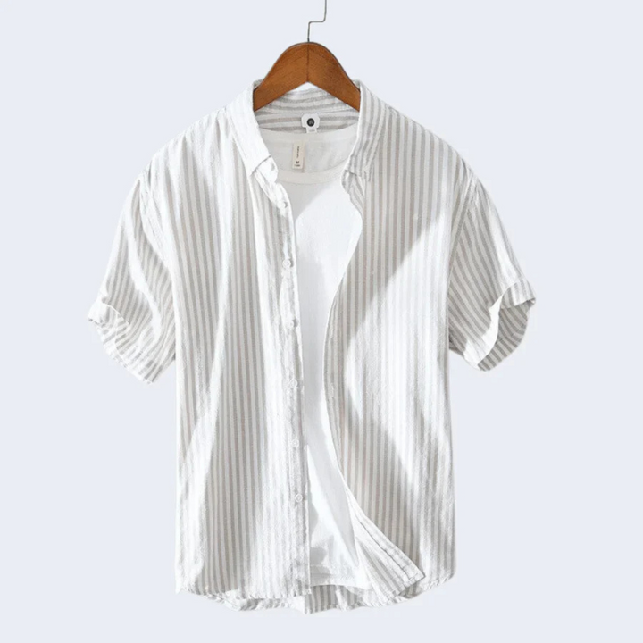Kurzärmliges Button Down Hemd Für Herren | Streifen