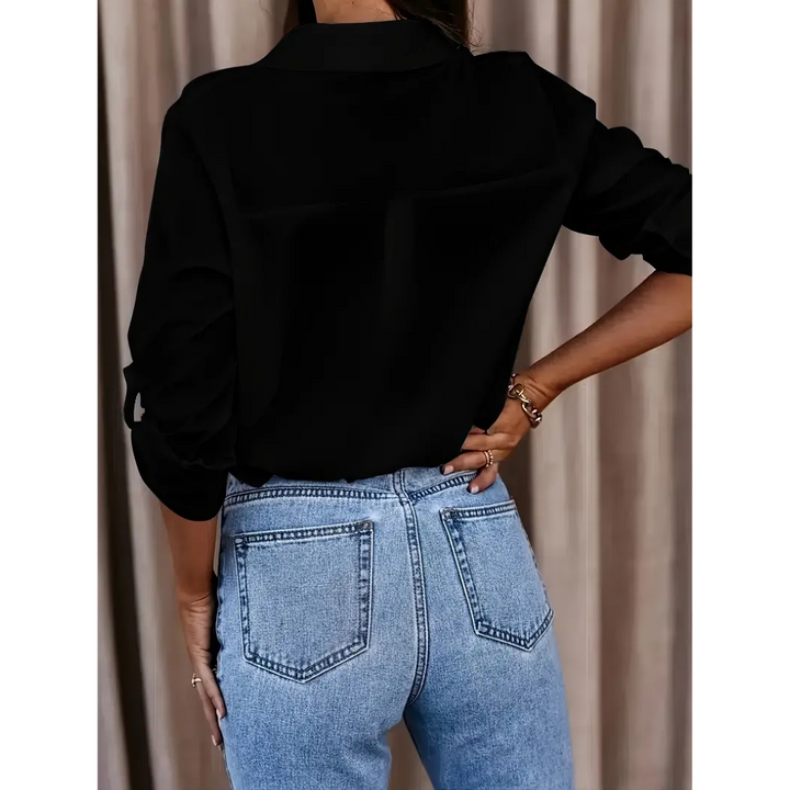 Damen Sommer Langarm Bluse | Lässig
