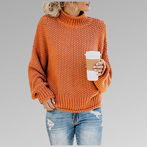 Gemütlicher Damen Strickpullover | Rollkragen