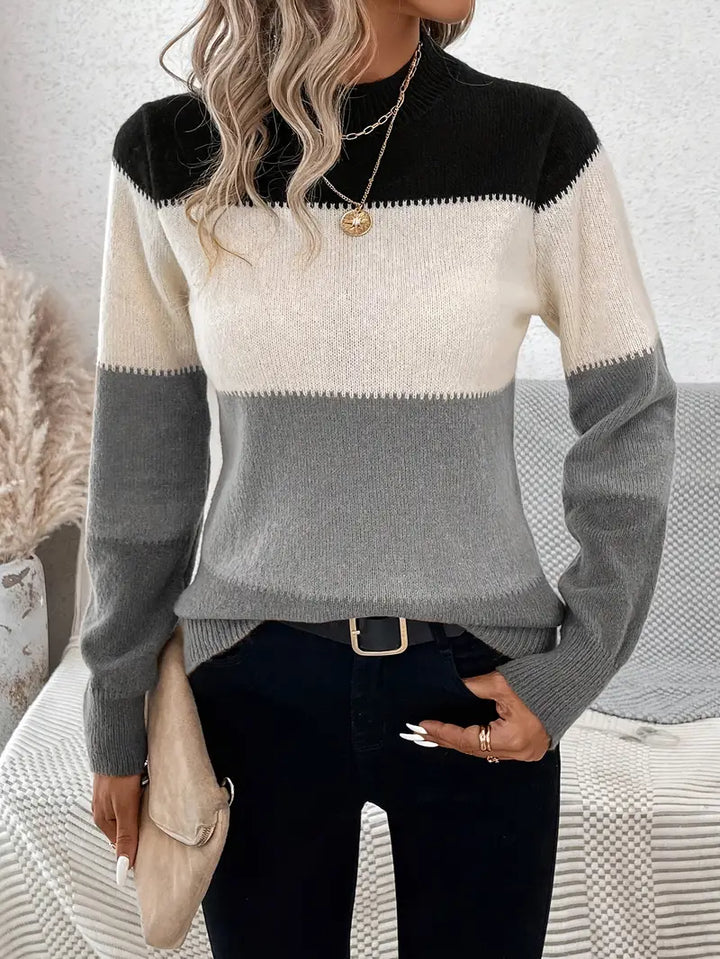 Amelia | Damen Lässiger Strick Pullover | Warme