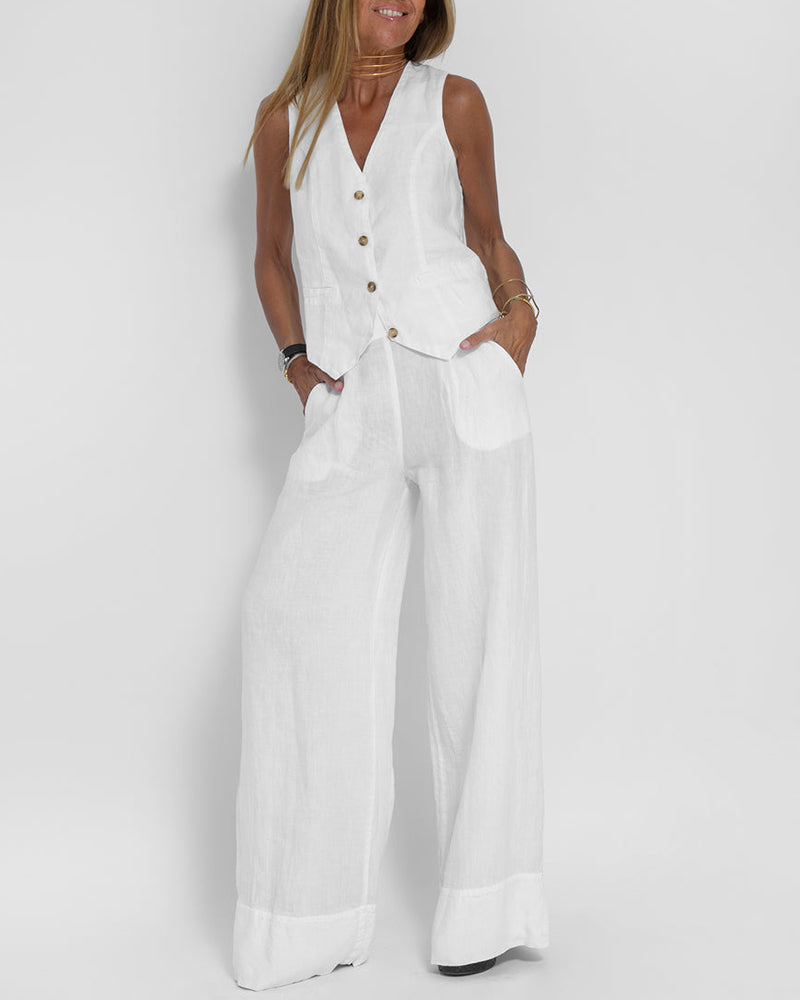 Damen Lässig Zweiteiliges Set | Sommer
