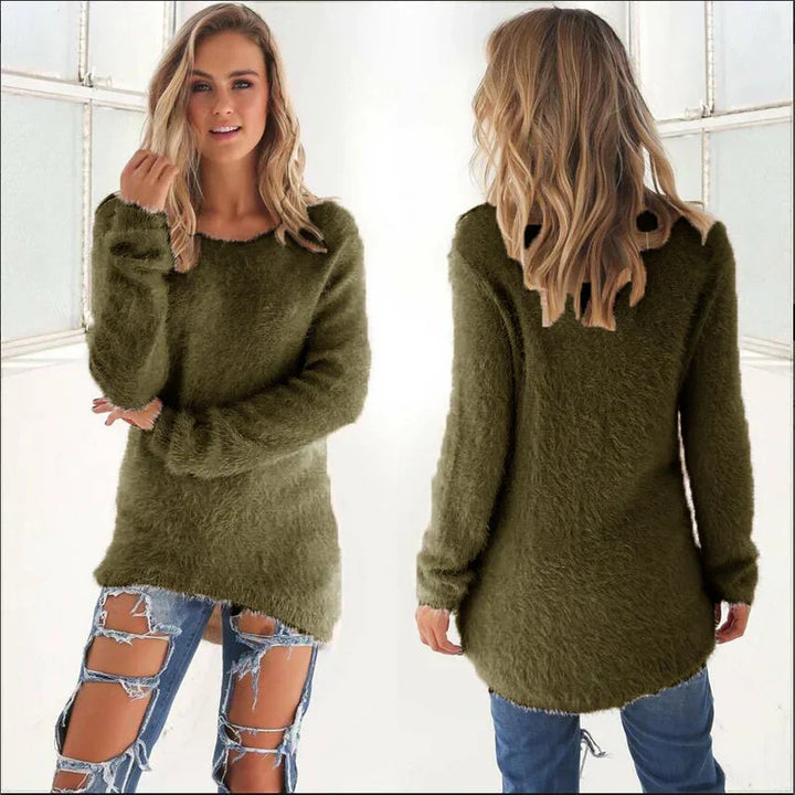 Ellianalyn | Langer Gemütlicher Winterpullover Für Damen | Warm