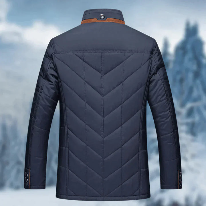 Warme Button Down Jacke Für Herren | Stehkragen