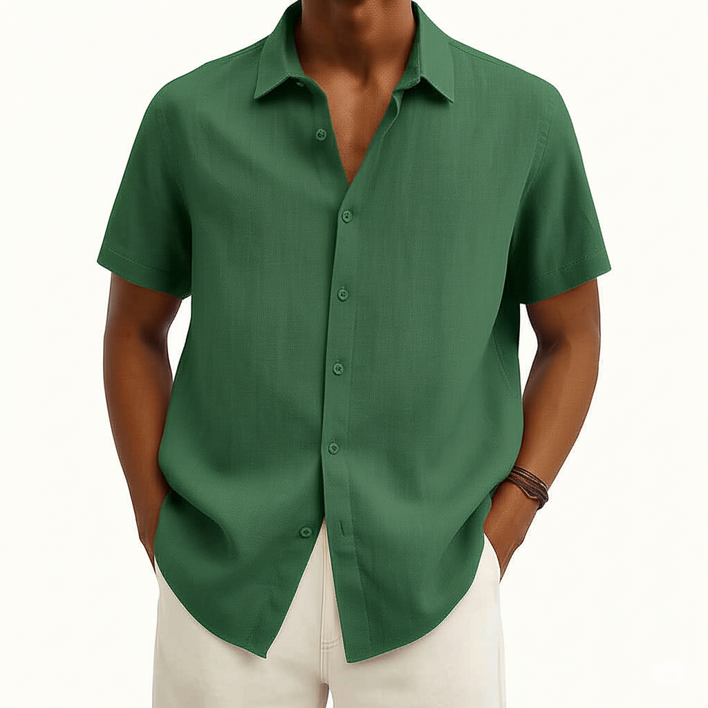 Kurzärmeliges, Lässiges Button Down Hemd Für Herren | Sommer