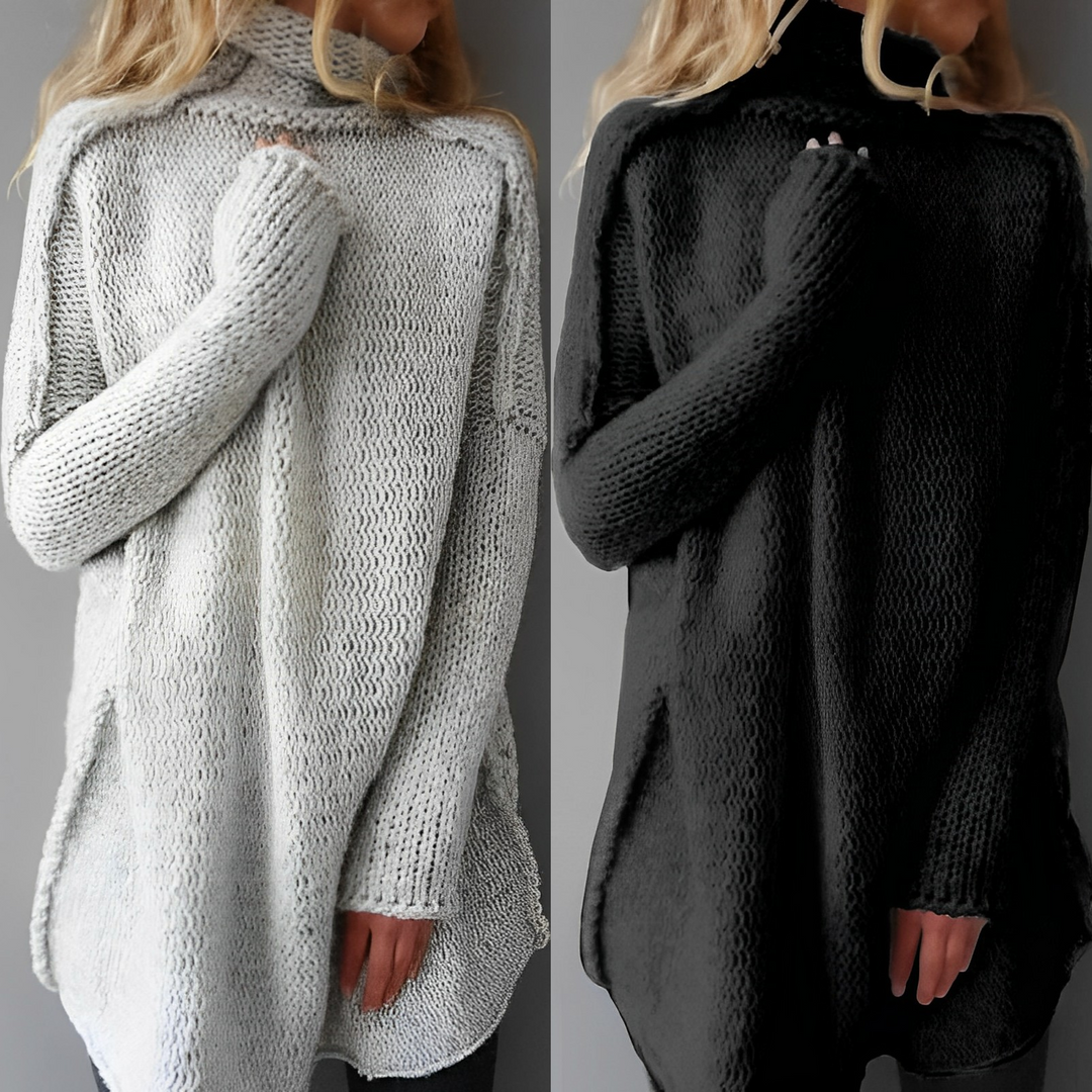 Selena | Damen Lässiger Rollkragen Lange Pullover | Winter