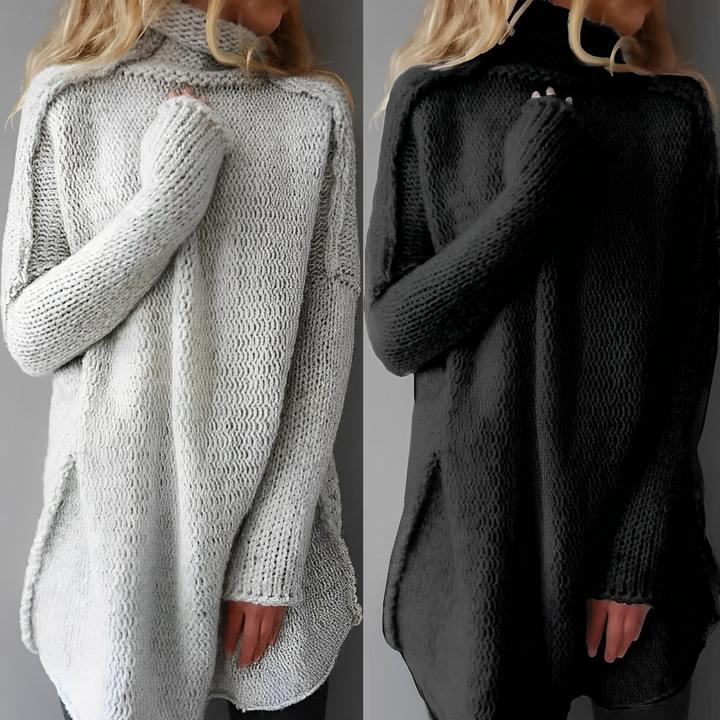 Selena | Damen Lässiger Rollkragen Lange Pullover | Winter