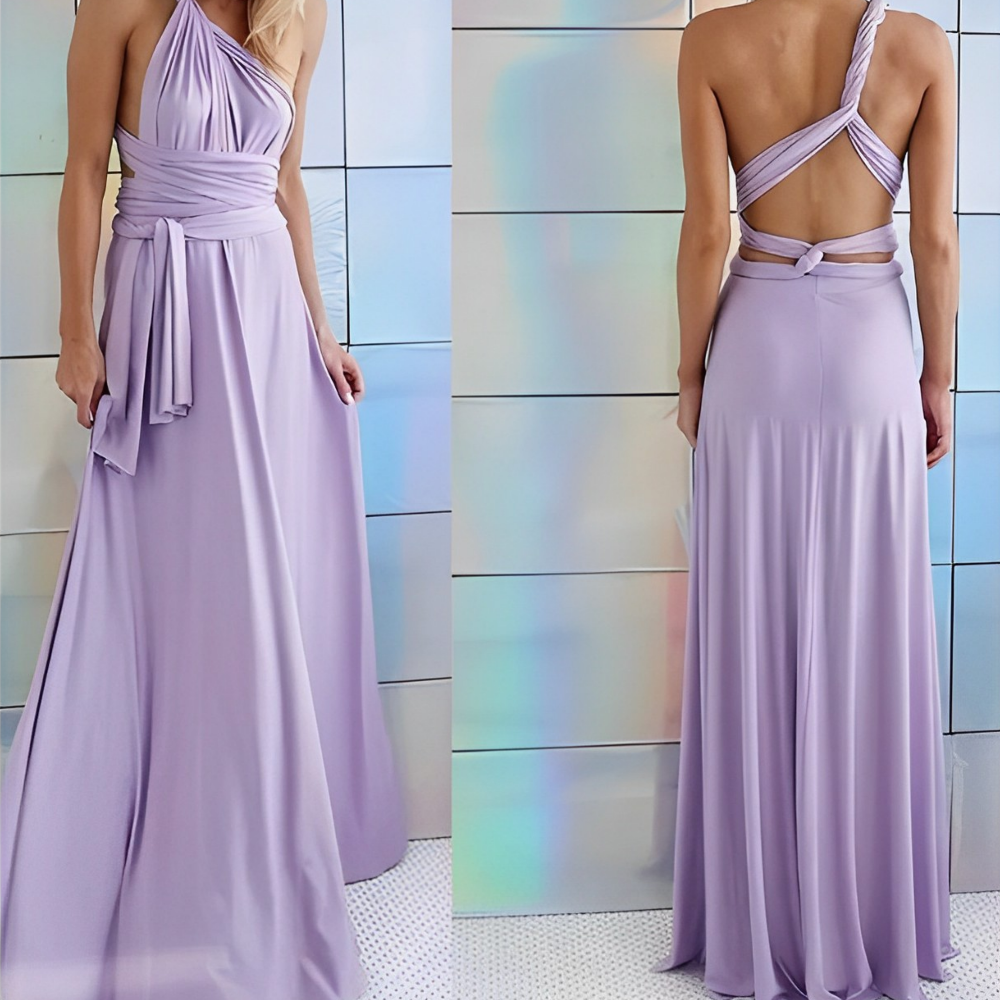 Rückenfreies Abendkleid In Wickeloptik Für Damen | Maxi