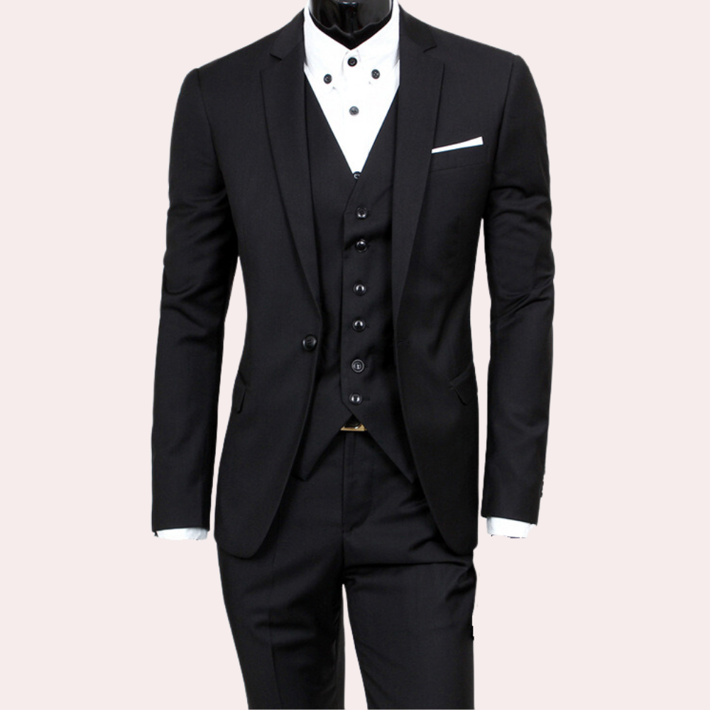 Slim Fit Herrenanzug Für Hochzeitsgäste | 3-teilig