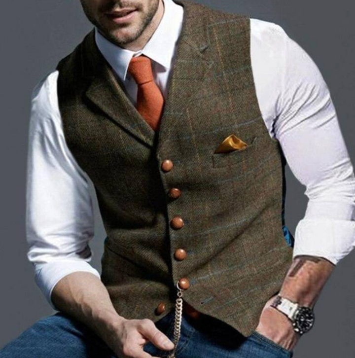 Klassische Vintage Weste Für Herren | Reverskragen