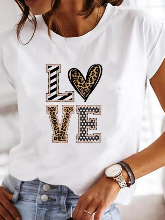 Kurzärmliges Weißes Damen T Shirt | Sommer