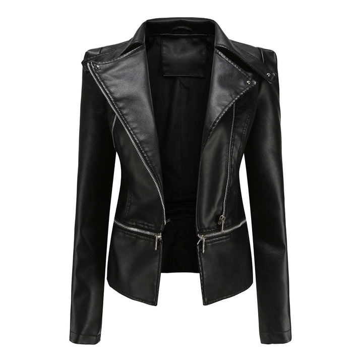 Schlanke Passform Bikerjacke für Damen | Lässig
