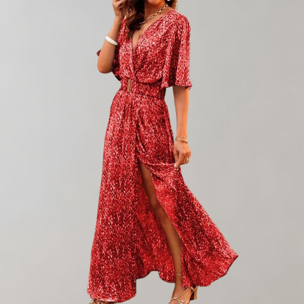 Sommerkleid Mit Wickelausschnitt Für Damen | Maxi