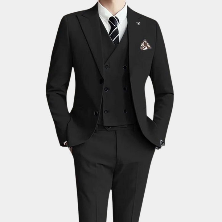 3-teiliger Slim Fit Hochzeitsgastanzug Für Herren | Elegant