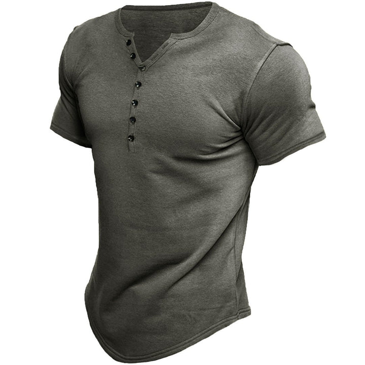 Herren Halbe Knopfleiste T-Shirt | Slim Fit