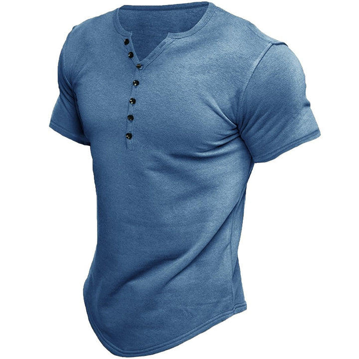 Herren Halbe Knopfleiste T-Shirt | Slim Fit